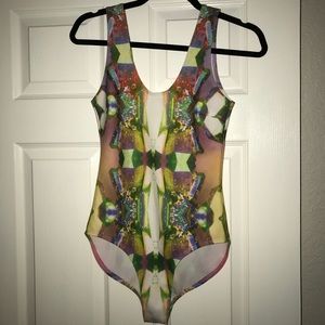 Multicolored Nastygal bodysuit